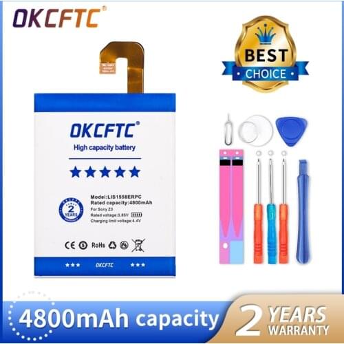 OKCFTC 4800mAh LIS1558ERPC Phone Battery For Sony Xperia Z3 L55T L55U D6653 D6603 D6633 D5803 D5833 D6616 D6708