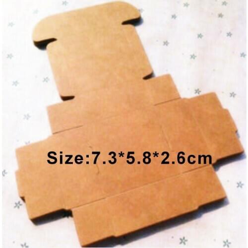 Wholesale 1000PCS/LOT Size 7.3*5.8*2.6cm Kraft Paper Box Free Print 1 Color LOGO Paper Gift Box