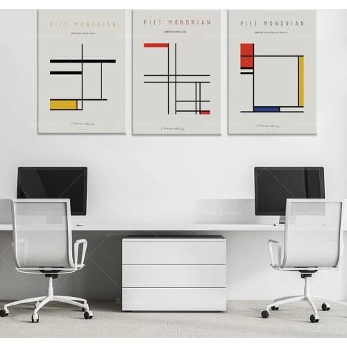 Piet Mondrian, Mondrian Wall Decor, Exhibition Poster, Digital Poster, Mondrian Printable Poster, Piet Mondrian Print, Cool Wal