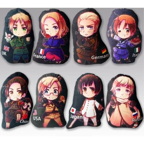 Anime APH Italy Prussia UK USA Plush Toy Soft Stuffed Axis Powers Hetalia Pillow Dolls For Kid Birthday Gift