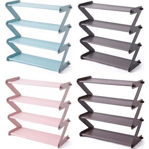 Simple Stainless Steel Assembled Shoe Rack Save Space Slippers High Heels Home Dormitory Foldable Multi-Layer Storage