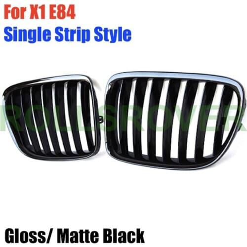 ROLLSROVER Front Bumper Grille Grill For X1 E84 2011-2015 Single Strip Car Styling