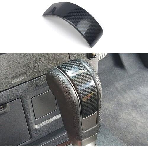 Stainless Steel Carbon Fibor Color Gear Shift Knob Decorator Cover For Mitsubishi Pajero 2007--2020 Car Styling Accessories