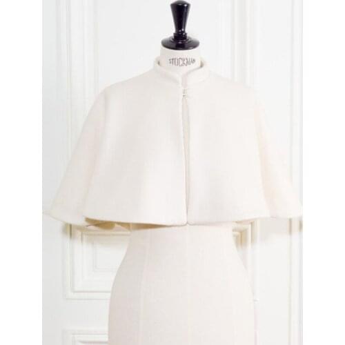 Wedding Bride Jacket White Boutique Wool Tweed Wedding Shawl Bride Prom Boleros for Woman Temperament Wedding Accessories 2021