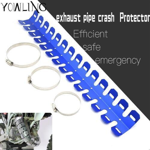 For Yamaha YZ85 YZ125 YZ250 YZ250F YZ450F WR250F WR450F Exhaust Muffler Pipe Leg Protector Curve Heat Shield Cover Off Road