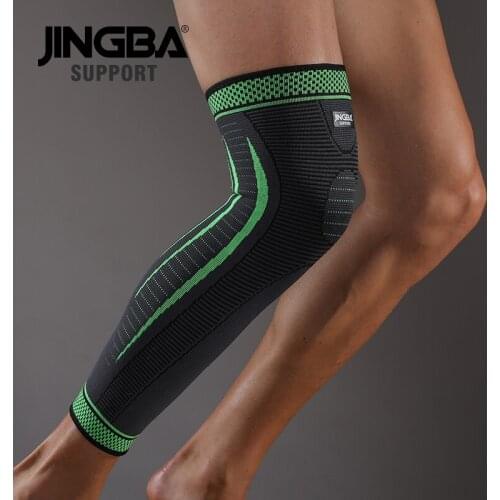 JINGBA SUPPORT 1PC Lengthen Nylon Elastic Compression Knee Brace Knee Pad Sports Basketball Knee Pads Protector Rodillera