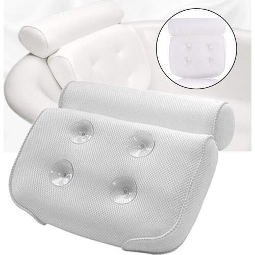 1PC SPA Bath Pillow Soft Headrest Bathtub Pillow with Suction Cup Premium Neck Cushion Bathroom Accessories