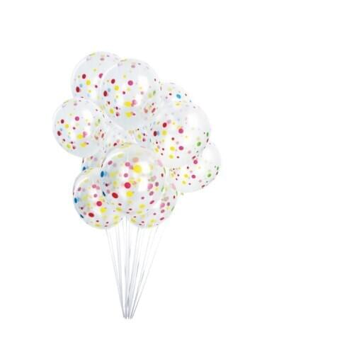 10pcs 12 inch Thickened Latex Balloon New Transparent Polka Dot Ballons For Wedding Party Babyshower Decoration Kids Baloon