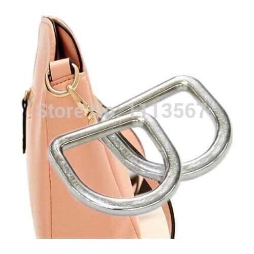 20 pieces Silver Metal Silver Metal D Ring Hooks D Shaped Buckles Belt Buckle For Bags Clothes Belt Sewing Hooks Clips K23