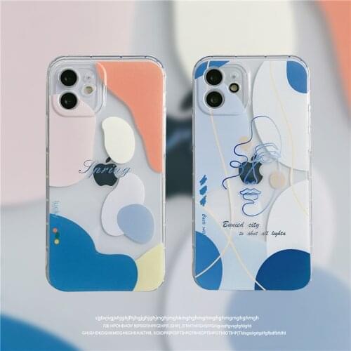 Art Design Girl Phone Cases for iPhone 11 12 Pro Max Mini Soft Tpu Back Cover Case On iPhone X XR XS Max 7 8 Plus Se 2020 Couque