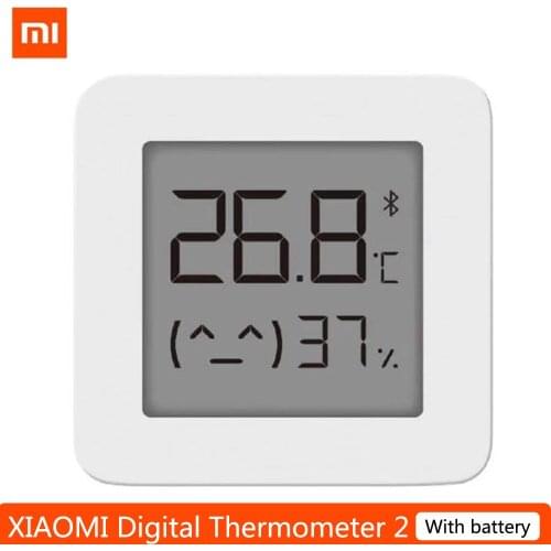 XIAOMI Mijia Thermometer 2 With battery Wireless Smart Electric Digital Hygrometer Thermometer Work with Mijia APP