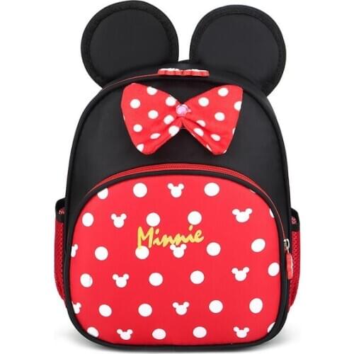 Disney Kids school bags For Kindergarten Baby Children Minnie Mouse School Bags Fashion Backpack Waterproof Schoolbags Satchel