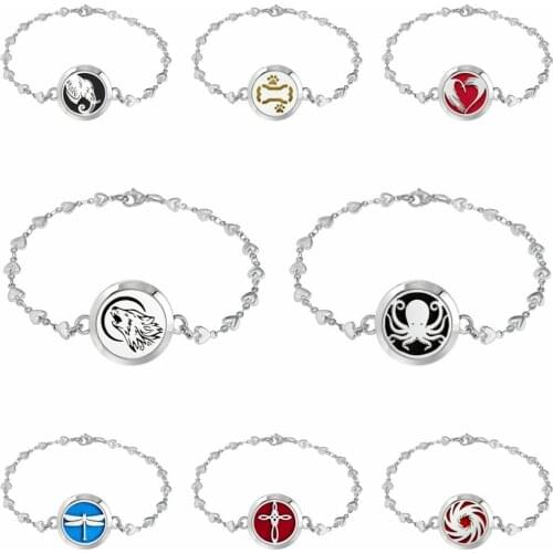 Diffuser Bracelet For Women 25mm 316L Stainless Steel Jewelry Making Essential Oil Aromatherapy Bangle Locket Christmas Gift