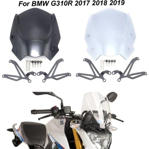 For BMW G310R 2017-On Motorcycle Windshield Windscreen with Mounting bracket High Quality ABS Plastic