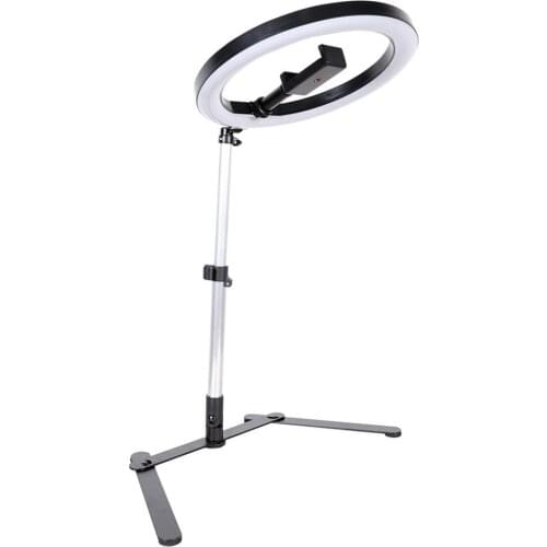 Phone Ring Lamp Phone Overhead Light Phone Holder Mount Bracket With LED Ring Flash Light Lamp For Photographing Makeup