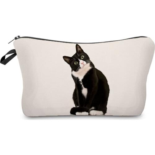 Hot Sale Printed Lightning Cat Womens Storage Bag Practical Cosmetic Bag for Lady Waterproof Womens Makeup Bag Small Handbags