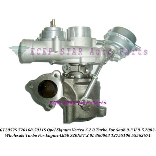 GT2052S 720168 720168-5011S 720168-0001 860063 55562671 For Opel Signum Vectra C 2.0 Turbo Z20NET for Saab 9-3 II 9-5 2.0T L850