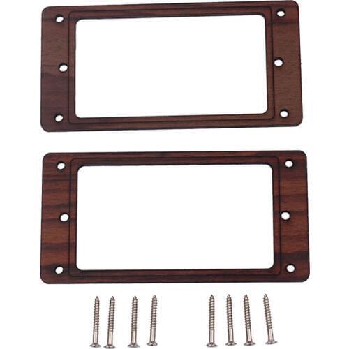 Rosewood Humbucker Pickup Mounting Ring Frame w/ Screws for Guitar Parts