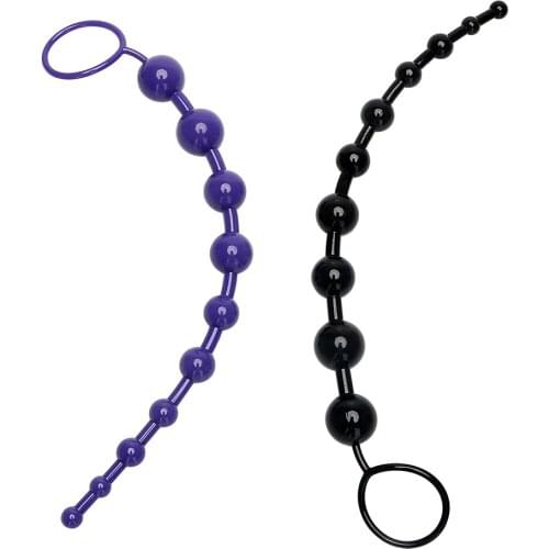 IKOKY Protate Massage Long Anal Stimulator Adult Products Erotic Toys Butt Plug Sex Toys for Men Women Gay Silicone Anal Bead