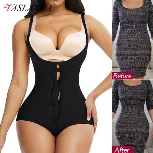 Women Shapewear Bodysuit Tummy Control Full Body Shaper Slimming Underwear Latex Sweat Fat Burner Waist Trainer Bodybriefer