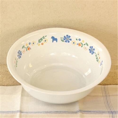 Colorful Horse Thickened Enamel Wash Basin Vegetable Basin Baby Wash Basin Wash Foot Basin UD=32 cm H=9.5 cm