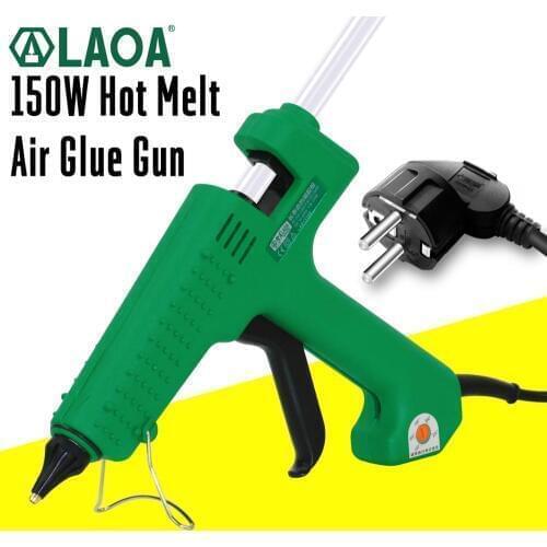 LAOA 150W Hot Melt Glue Gun Temperature Adjustable For Stick Paper Hairpin PU Flowers Graft Repair Heat Gun Pneumatic DIY Tools