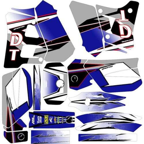 For YAMAHA DT200R DT 200R Free Customized Motorcycle 3M graphics stickers BACKGROUNDs decals kits For YAMAHA DT125R DT 125R