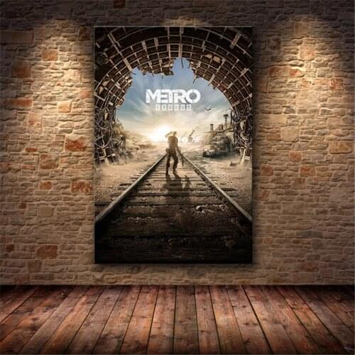 Metro Exodus Game Poster Artwork Canvas Painting Wall Art Nordic Decoration Home Modern Poster For Living Room Print Pictures