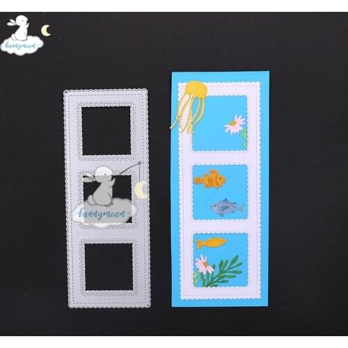 Bunnymoon 2020 New Arrival Photo frame-7 Stitched Metal Cutting Die DIY Scrapbooking Craft Embossing Making Stencil Template