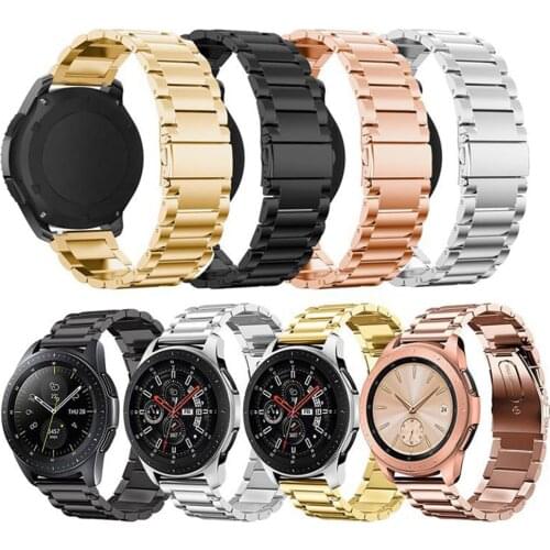 18mm 20mm 22mm Stainless Steel Watch Band for Samsung Galaxy Active 2 42mm 46mm Gear S3 Wrist Strap Bracelet for Huawei GT 2 2e