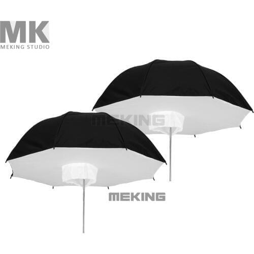 Selens Photo Studio Lighting Umbrella Softbox 2* 84cm/33" Black Silver 2in1 kit