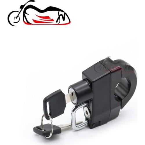 22mm Universal Motorcycle Helmet Lock Handlebars Cafe Racer Motocross Helmet Security Lock Padlock With 2 Keys