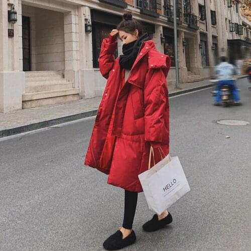 Winter Jacket Women 2021 Hooded Long Black Coat Female Warm Casual Parkas Womens Jackets Korean Style Casaco Feminino Gxy157