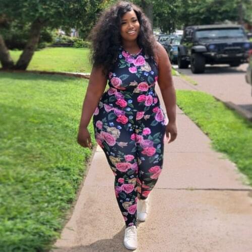 Women Plus-Size Sets Stretchy Sexy Two Piece Outfits for Bodycon Crop-Top Long-Pants Summer Casual Workout