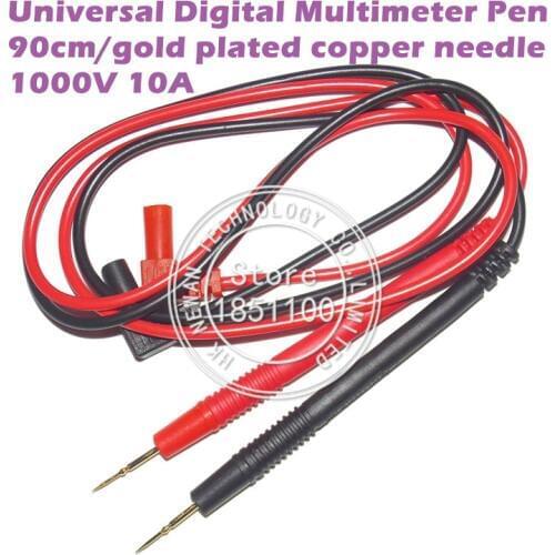 1set Universal 1000v 10A 90cm special ultra thin tip extra-fine gold-plated copper needle Multimeter pen