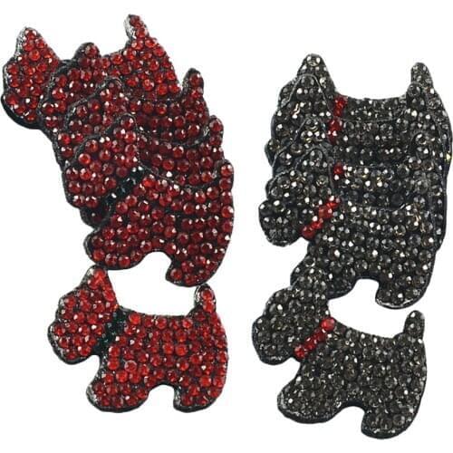 10 Pieces Non-woven Fabrics Dog Sticker,Hair Accessories,DIY Hair Clips Embellishment Craft Making Supplies