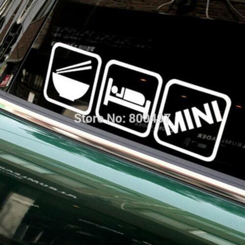 10 x Newest Car Styling Decal Mini Stickers for MIni Cooper Clubman Roadster Countryman Paceman Coupe jcw