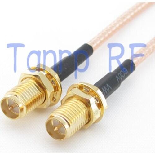 2PCS 20INCH RP SMA female to RP SMA jack RF adapter connector 50CM Pigtail coaxial jumper cable RG316 extension cable