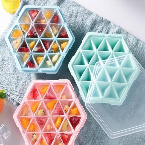 24/36 Cubes Silicone Ice Cube Tray Summer Honeycomb Shape Ice Cube Ice Tray Ice Cube Mold Storage Containers Drinks Molds