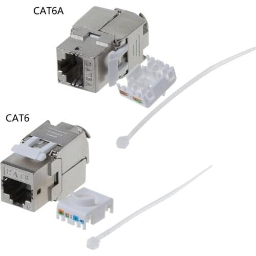 5PCS RJ45 Toolless Keystone Jack Cat6 Cat6A Shielded Module Keystone Jack Network Connector LSA Toolfree
