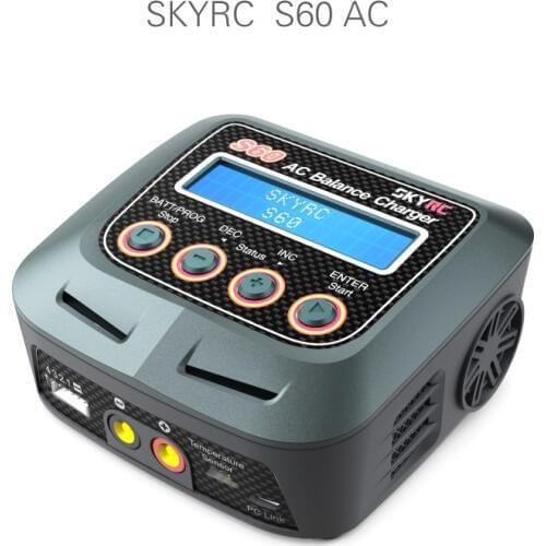 Skyrc S60 60W AC Balance Battery Charger Discharger for Remote Control Airplane RC Car Truck Multi Charging Modes 2-8S Battery