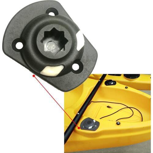 Canoe Boat Fishing Kayak Side Port Mount RIB Port Nylon Flush Mount Base Fishing Rod Holder Mount Base Tackle Kit