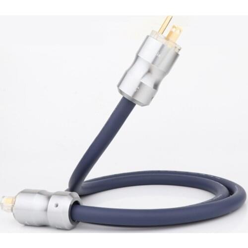 Hi End 7N Copper SCHUKO Power Cable Gold plated EU power plug cable hifi power cord cable for DVD CD AMP power line