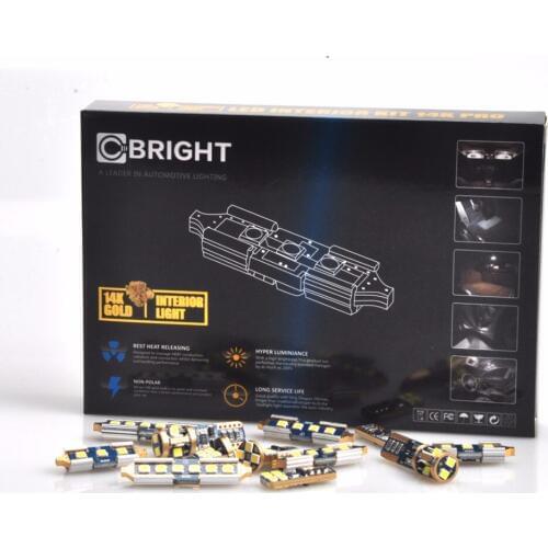 20pcs Error Free Xenon White 14K Gold Interior LED Light Kit for Mercedes X164 GL + AMG WITH Samsung 3030 LED