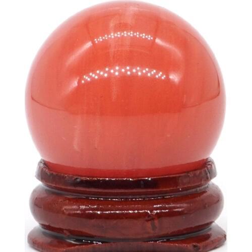 Nice Cherry Quartz Ball Natural Mineral Quartz Sphere Hand Massage Crystal Ball Healing Feng Shui Home Decor Accessory 30mm
