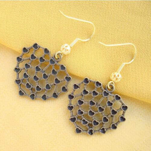 RED SNAKE Great Value! Vintage Retro Style Jewelry Gunmetal Love Chain Earrings Cooper Dangle Earring for Women EB007