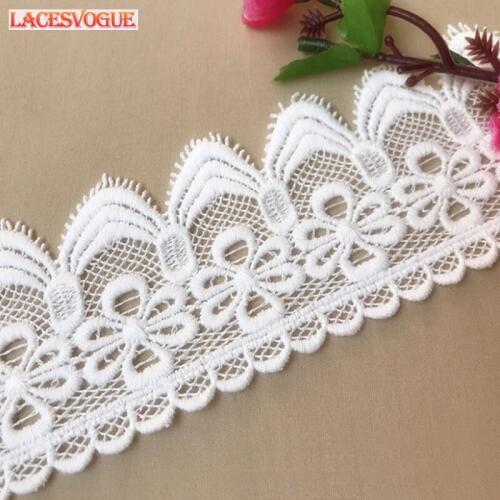 19yards 6cm Cotton embroidery lace fabric Garment needlework sewing Patchwork DIY Handmade accessories Clothes decoration 754