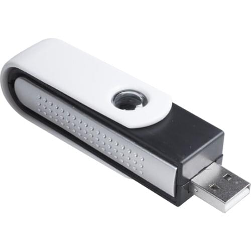 Hot!!! USB ionic Oxygen Bar Freshener Air Purifier ionizer For Laptop Black+White