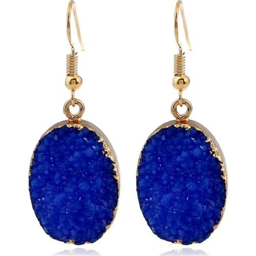 LOVBEAFAS Fashion Ethnic Boho Gold Color Imitation Crystal Drop Earrings For Women Fine Jewelry bijoux