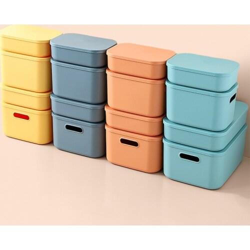 Desktop debris storage box with lid plastic snack storage box drawer toy storage basket cosmetic storage box